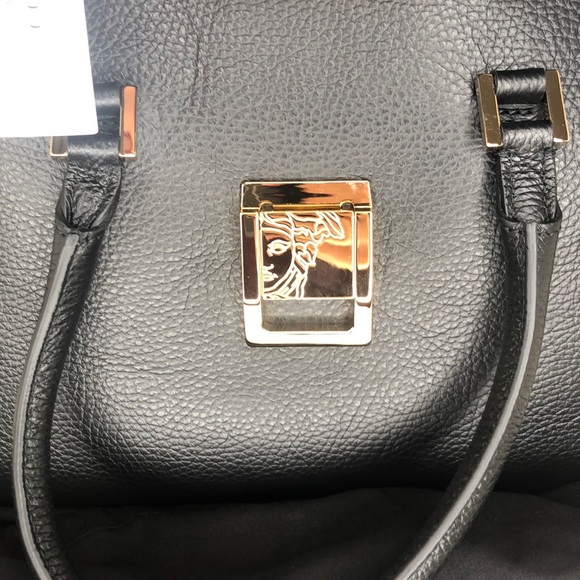 🔴 sold🔴 Versace black leather satchel NWT - Picture 7 of 8
